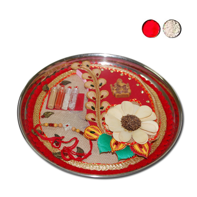 "Rakhi Thali - RT-2210 A -code 002 - Click here to View more details about this Product